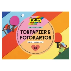 Folia Papirblokk A6 – Farget papir og kartong 60ark – Basic