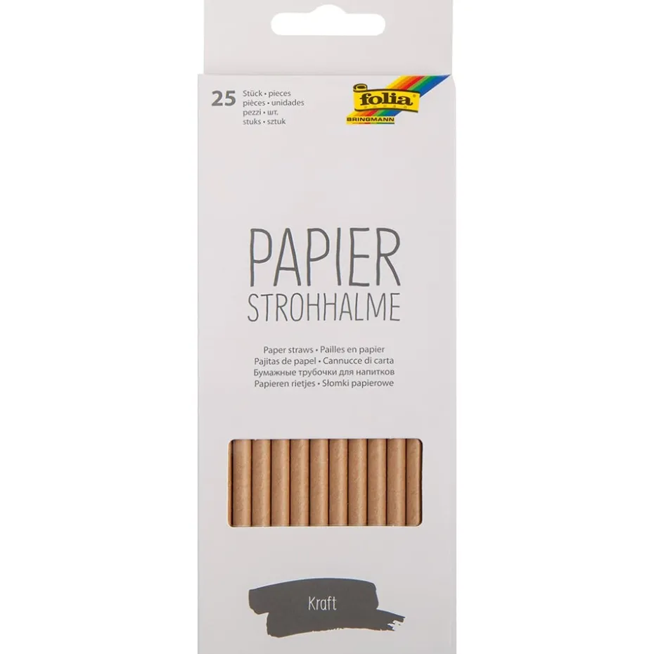 Folia Papirsugerør 25stk – Kraft