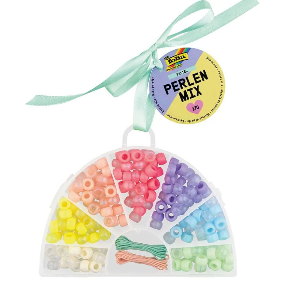 Folia Perlemix Pony perler sett – Pastell