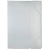 Folia Plastmappe m/strikk A3 – Transparent hvit