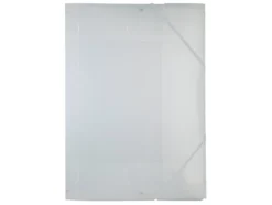 Folia Plastmappe m/strikk A3 – Transparent hvit