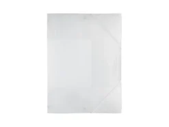 Folia Plastmappe m/strikk A4 – Transparent hvit