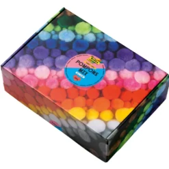 Folia Pompong Mix – Ø 1/2/3/4cm 200g – Fargerik