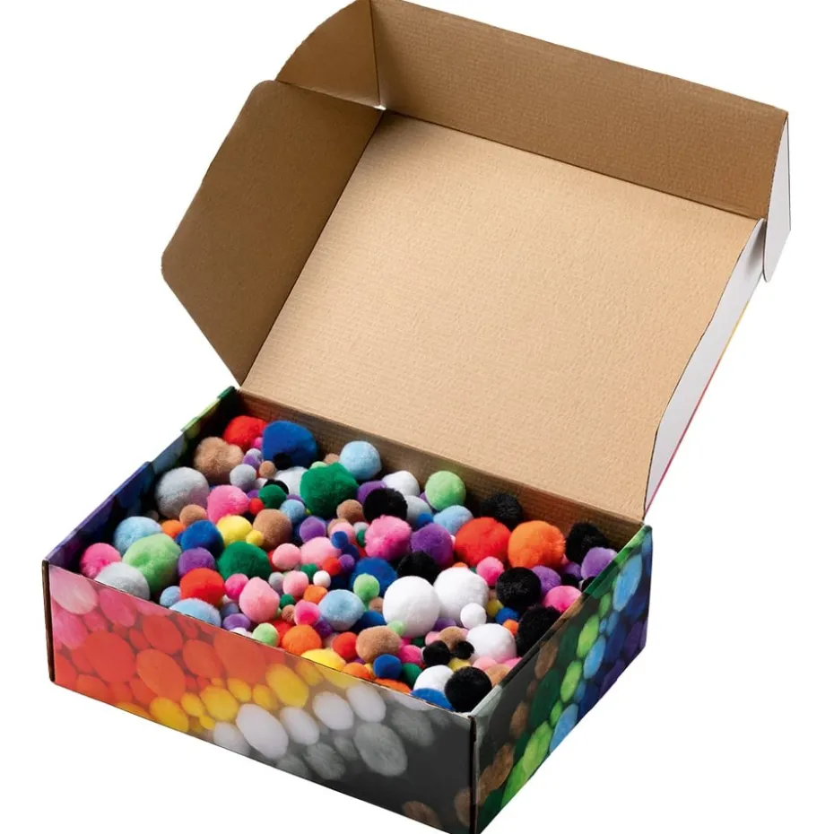 Folia Pompong Mix – Ø 1/2/3/4cm 200g – Fargerik