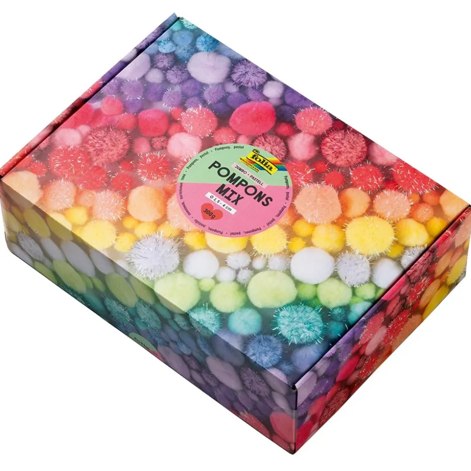 Folia Pompong Mix – Ø 1,5/2/3/4cm 300g – Pastell