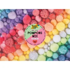Folia Pompong Mix – Ø 1,5/2/3/4cm 300g – Pastell