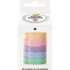 Folia Satinbånd Sett – 10mmx4m 5 farger – Pastel