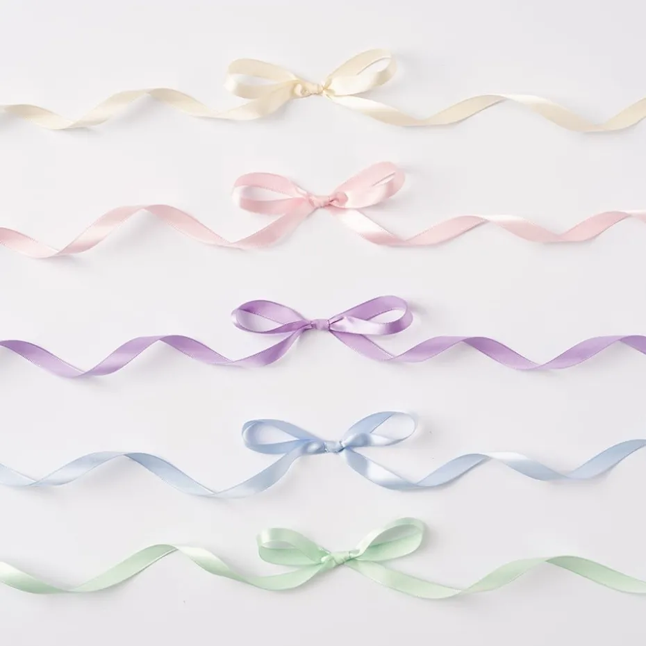 Folia Satinbånd Sett – 10mmx4m 5 farger – Pastel