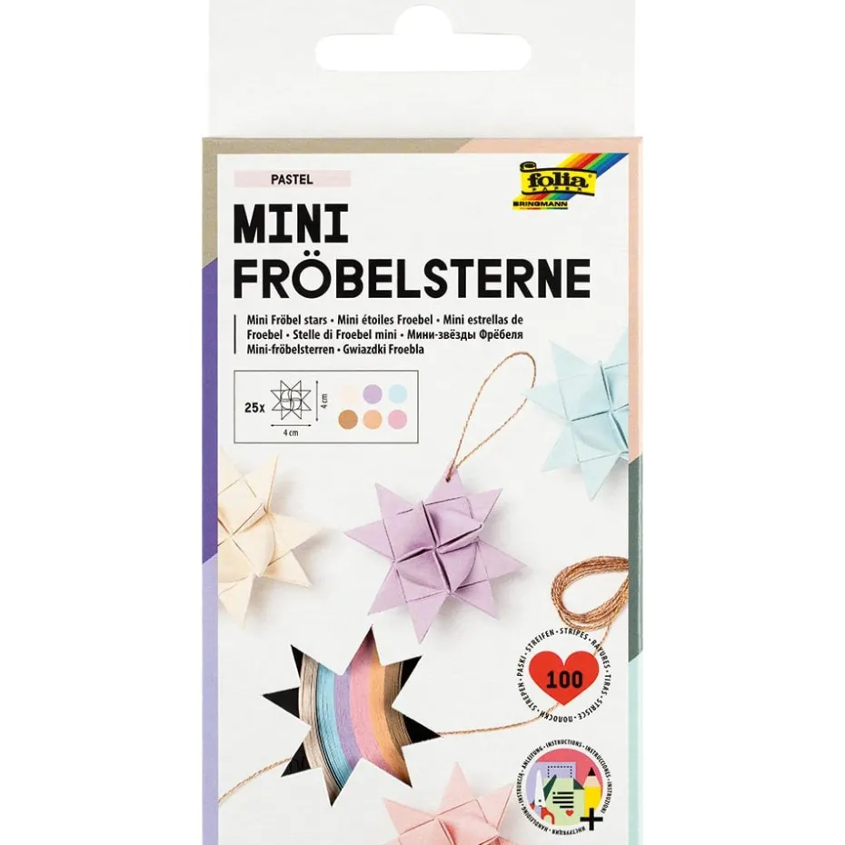 Folia Stjernestrimler 35x1cm 100stk – Pastell