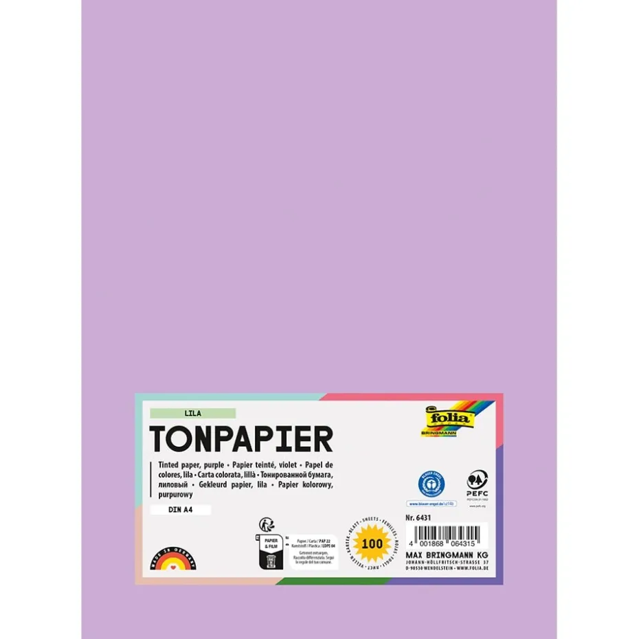 Folia Tegnepapir A4 – 130g 100ark – 31 Lilla