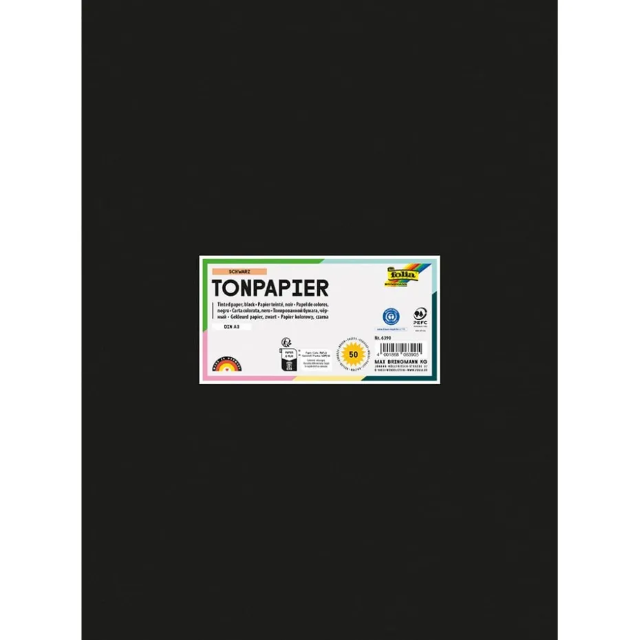 Folia Tegnepapir A3 – 130g 50ark – 90 Sort