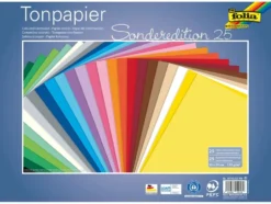 Folia Tegnepapir 130g 35x50cm 25ark – Assorterte farger