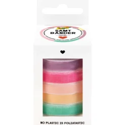 Folia Velourbånd Sett – 10mmx2m 5 farger – Pastell
