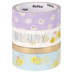 Folia Washi Tape – 4 ruller – HOTFOIL BEES