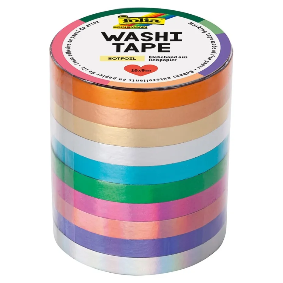 Folia Washi Tape – 10 ruller – HOTFOIL