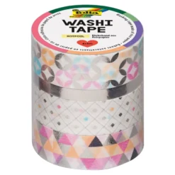 Folia Washi Tape – 4 ruller – HOTFOIL SILVER