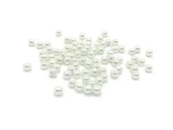 Glassperle Romerperle – 4mm 80stk – Hvit