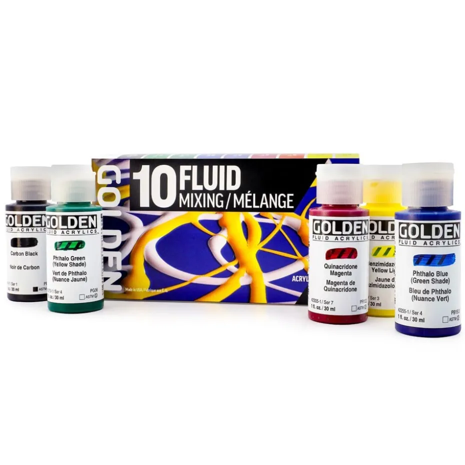 Golden Fluid Akryl Sett 6 x 30ml – 0928 Mixing