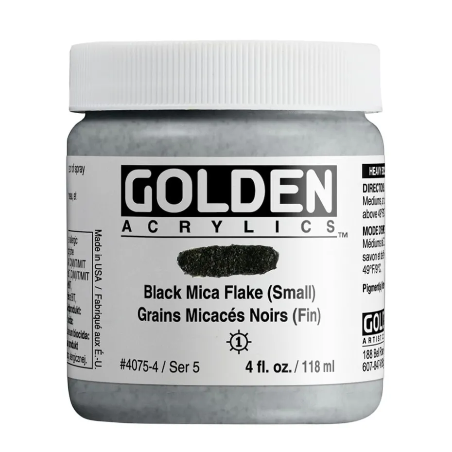 Golden Heavy Body Akryl 118ml – 4075 Black Mica Flake Small