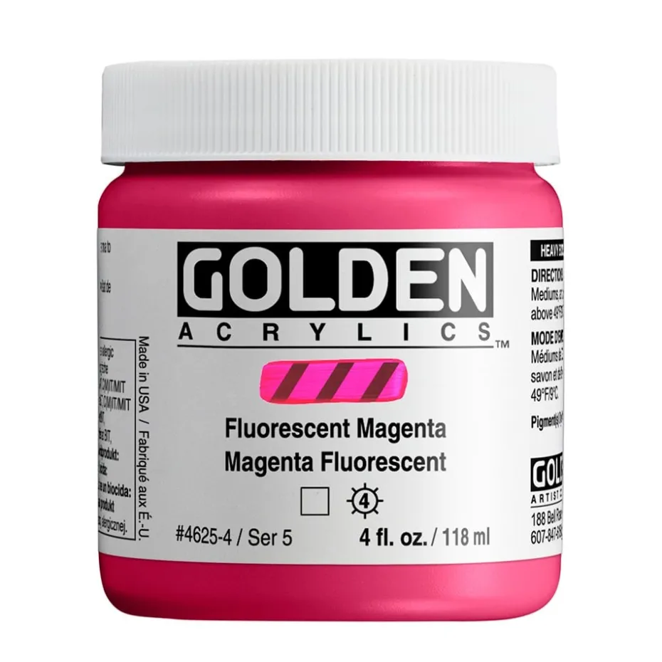 Golden Heavy Body Akryl 118ml – 4625 Fluorescent Magenta