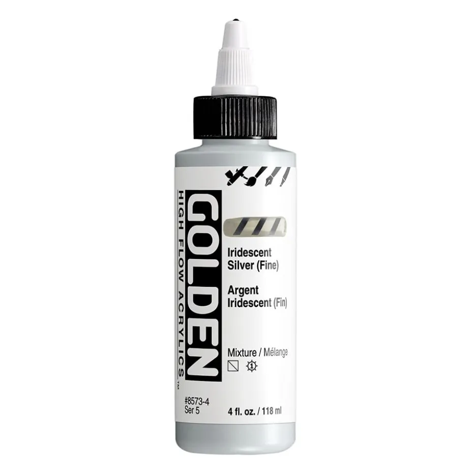 Golden High Flow Akryl 118ml – 8573 Iridescent Silver Fine