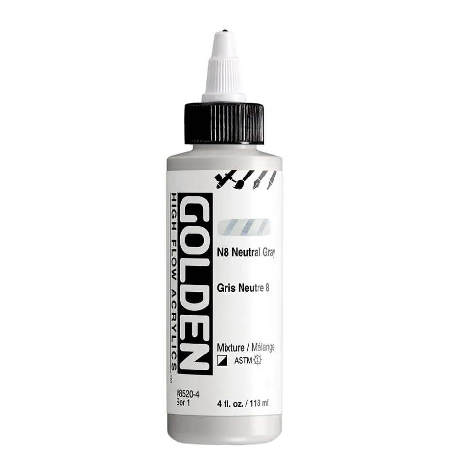 Golden High Flow Akryl 118ml – 28520 N8 Neutral Gray