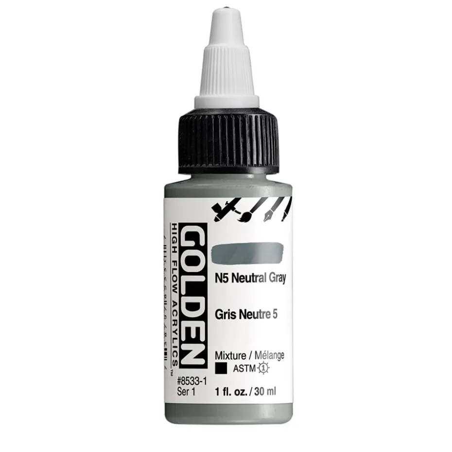 Golden High Flow Akryl 30ml – 58533 N5 Neutral Gray