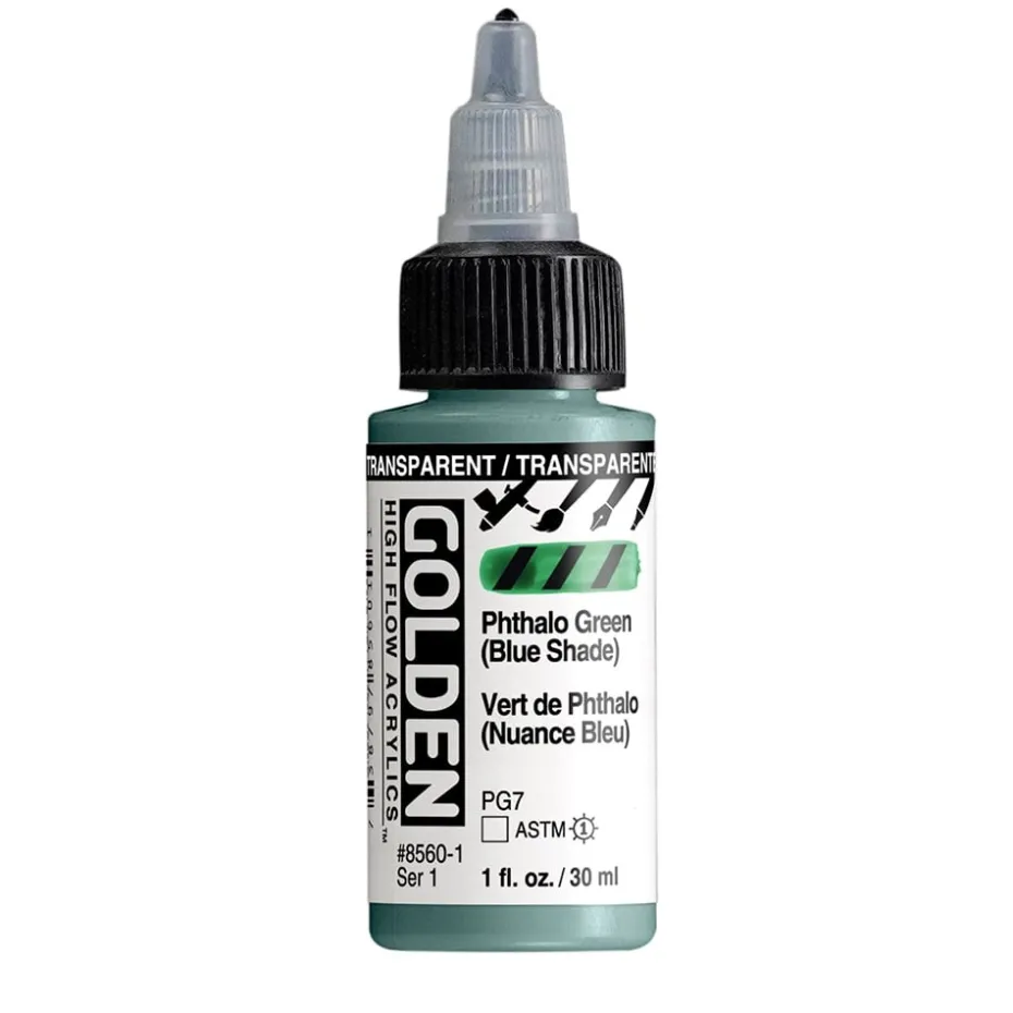 Golden High Flow Akryl 30ml – 8560 Transp Phthalo Green Blue