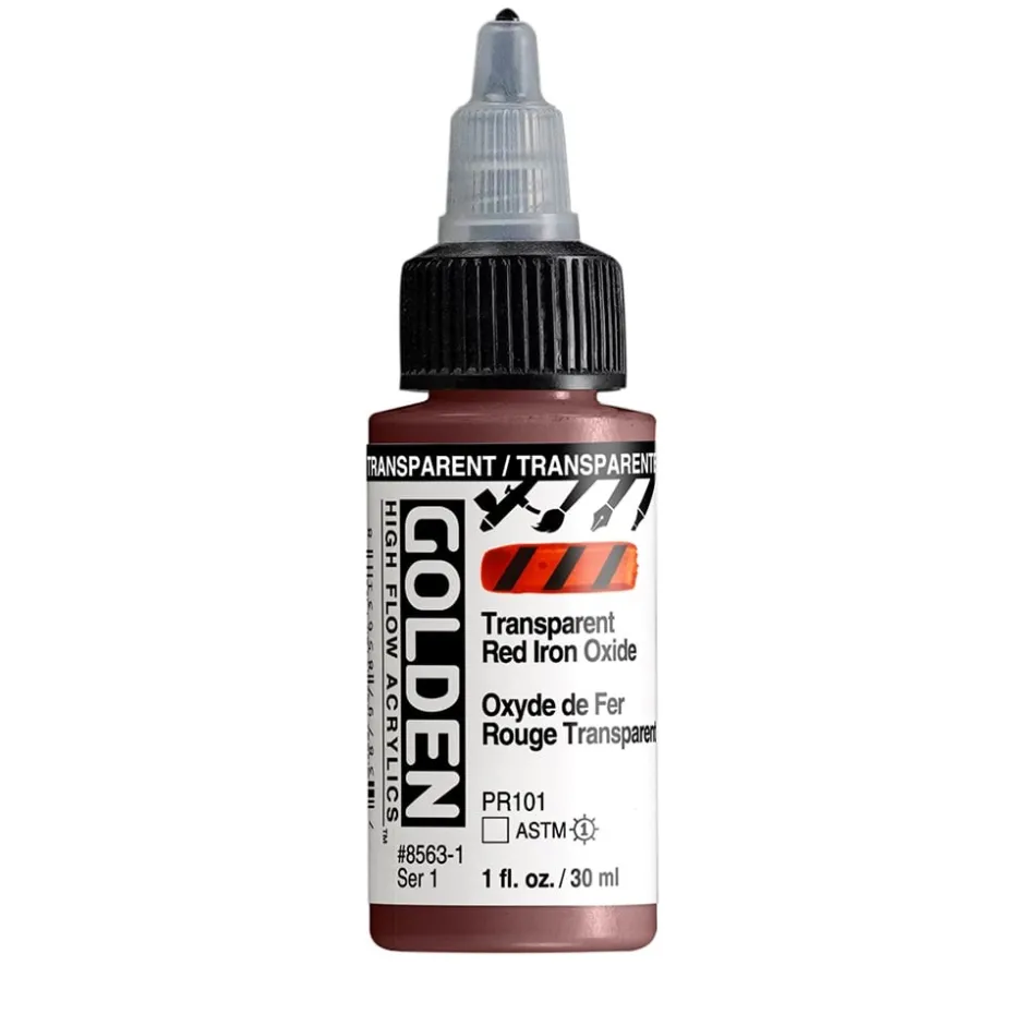Golden High Flow Akryl 30ml – 8563 Transp Red Iron Oxide