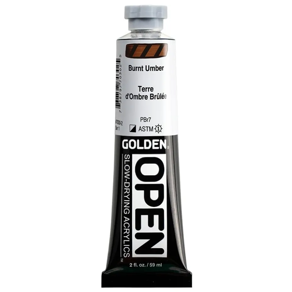 Golden Open Akryl 59ml – 7030 Burnt Umber