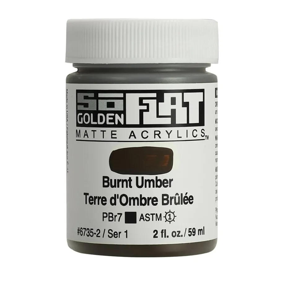 Golden SoFlat Akryl 59ml – 6735 Burnt Umber
