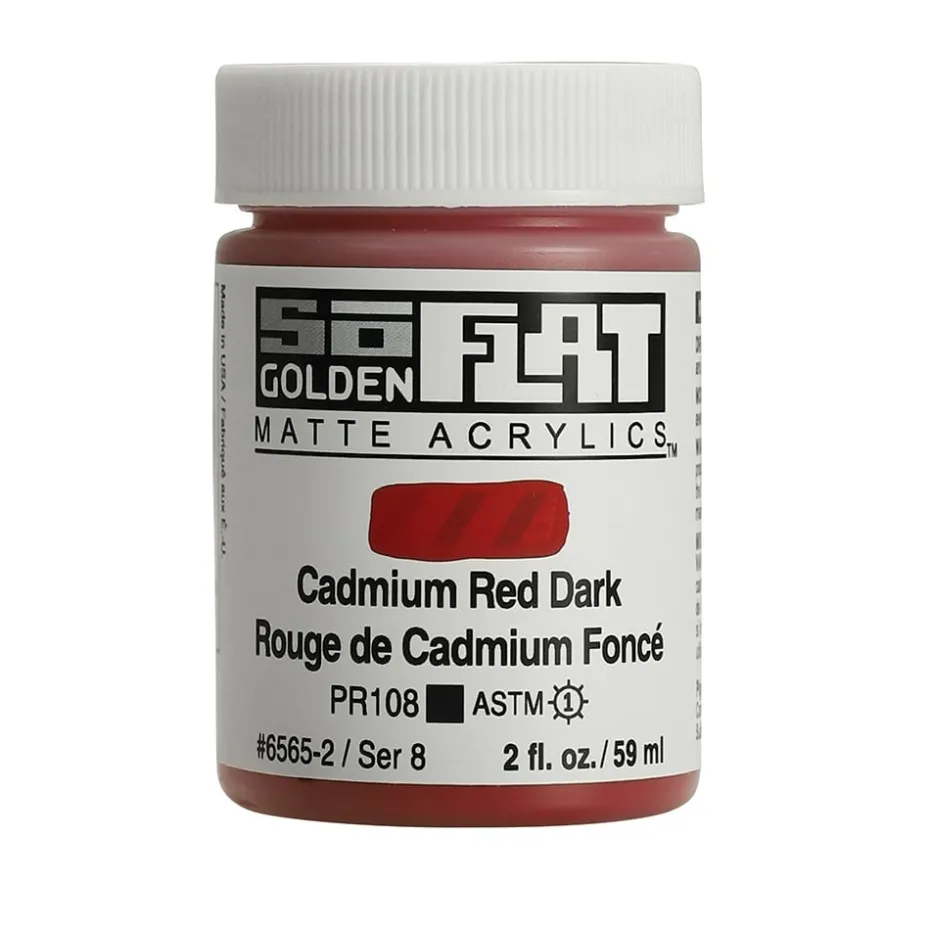 Golden SoFlat Akryl 59ml – 6565 Cadmium Red Dark