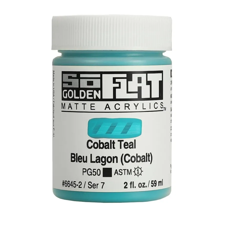 Golden SoFlat Akryl 59ml – 6645 Cobalt Teal