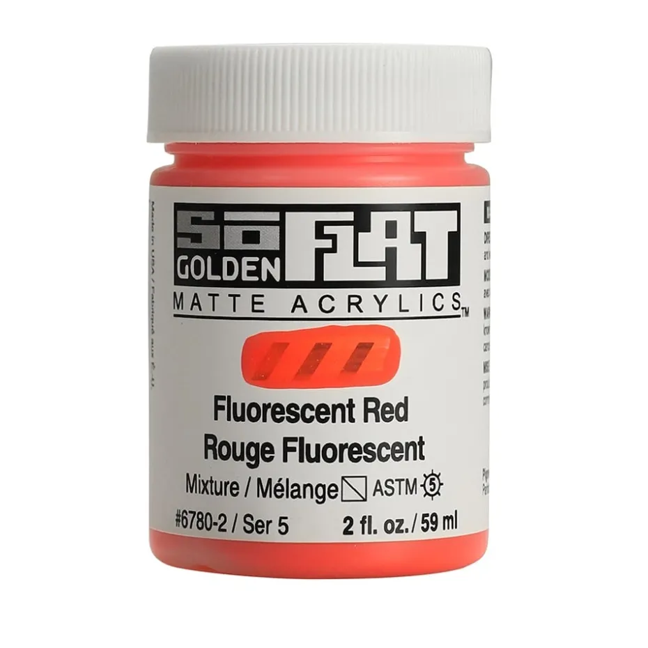 Golden SoFlat Akryl 59ml – 56780 Fluorescent Red