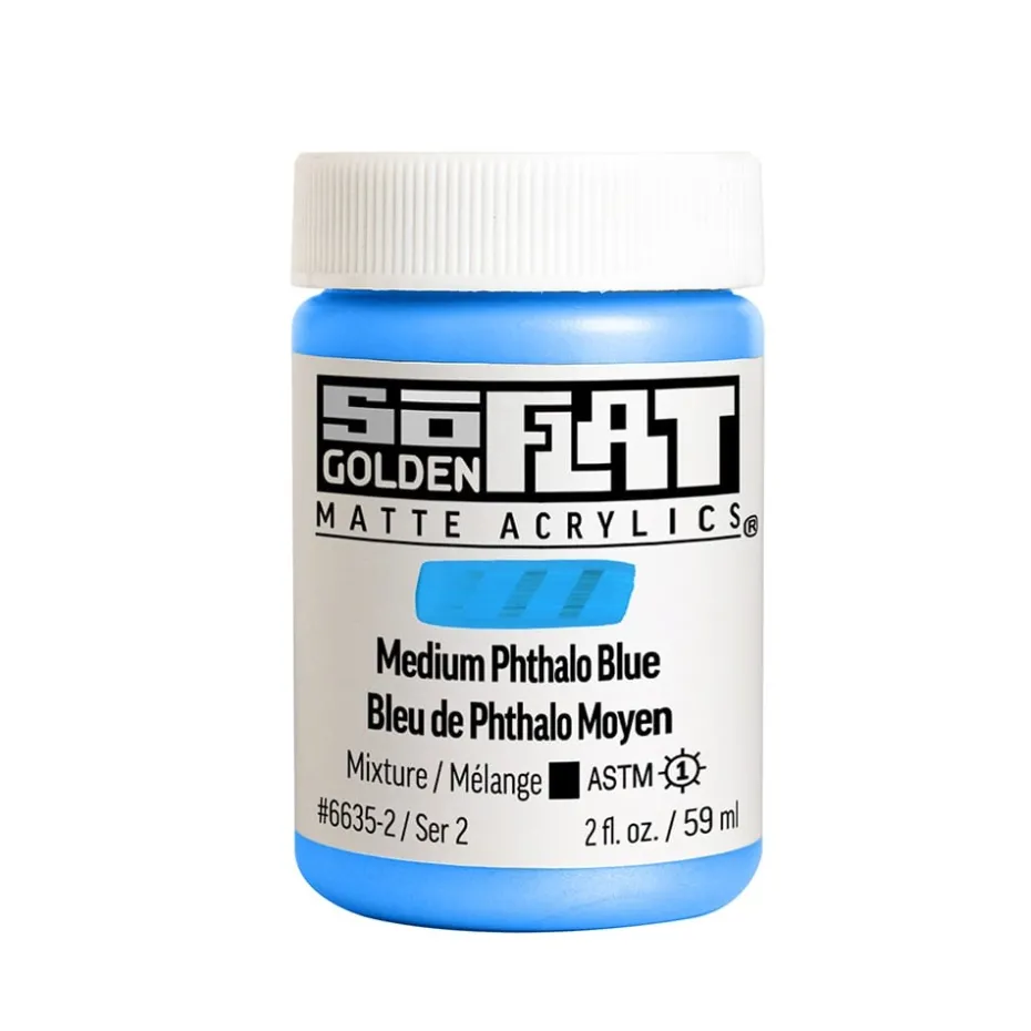 Golden SoFlat Akryl 59ml – 56635 Medium Phthalo Blue