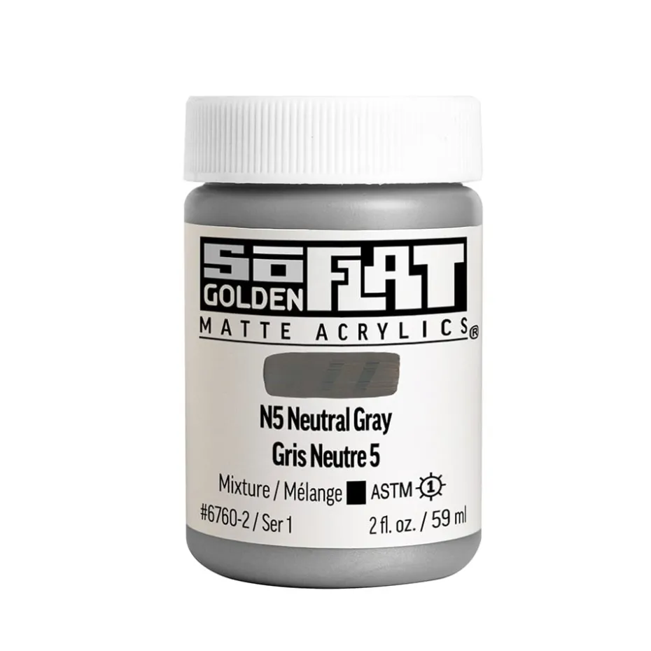 Golden SoFlat Akryl 59ml – 56760 N5 Neutral Gray