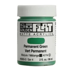Golden SoFlat Akryl 59ml – 6660 Permanent Green