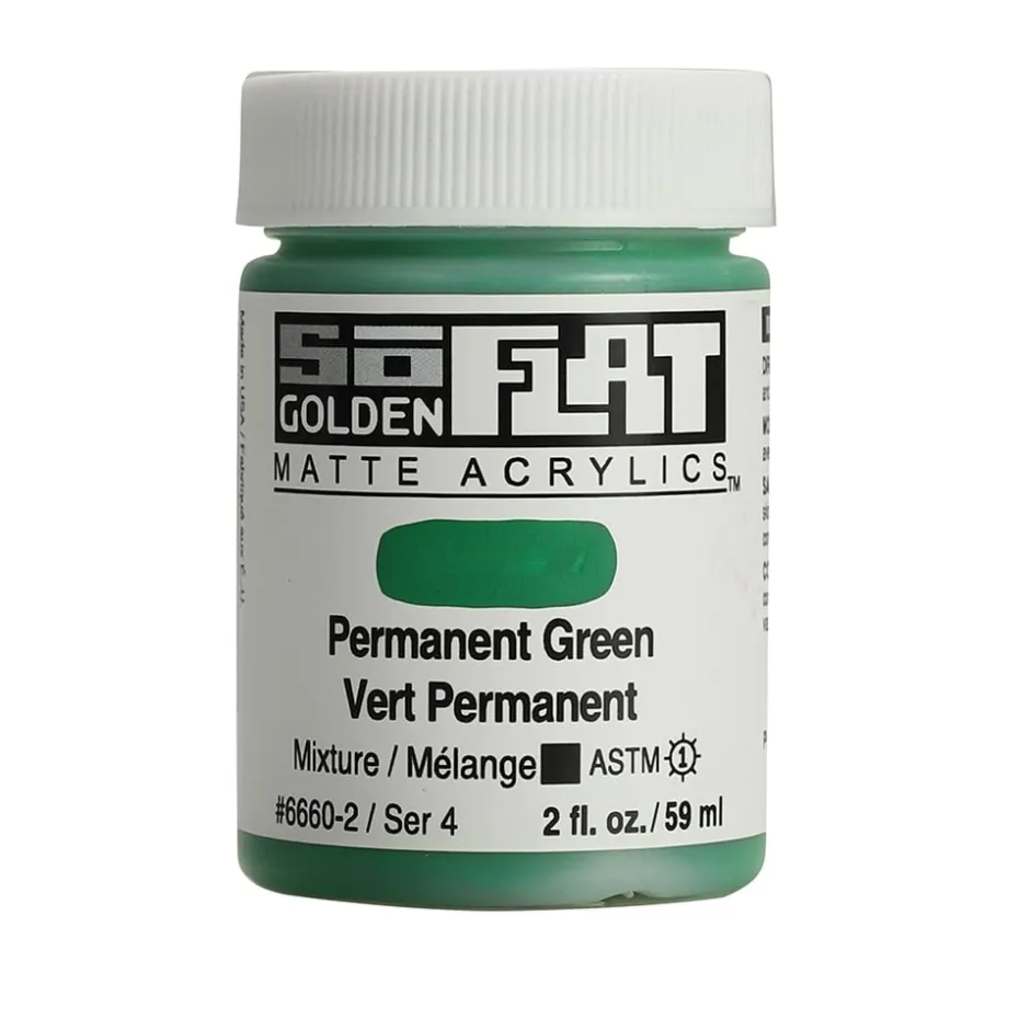 Golden SoFlat Akryl 59ml – 6660 Permanent Green