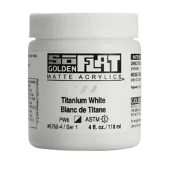 Golden SoFlat Akryl 118ml – 26755 Titanium White