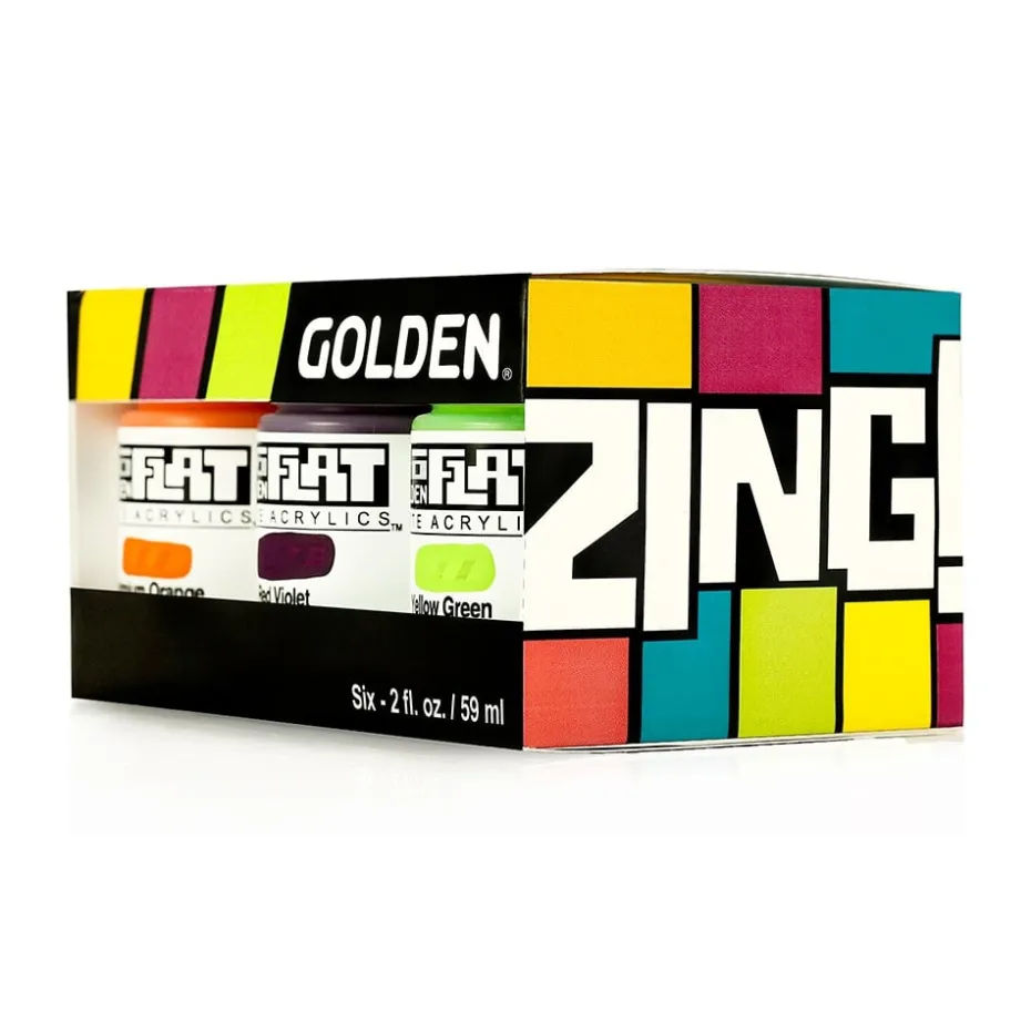 Golden SoFlat Akryl Sett 6stk – 0975 Zing