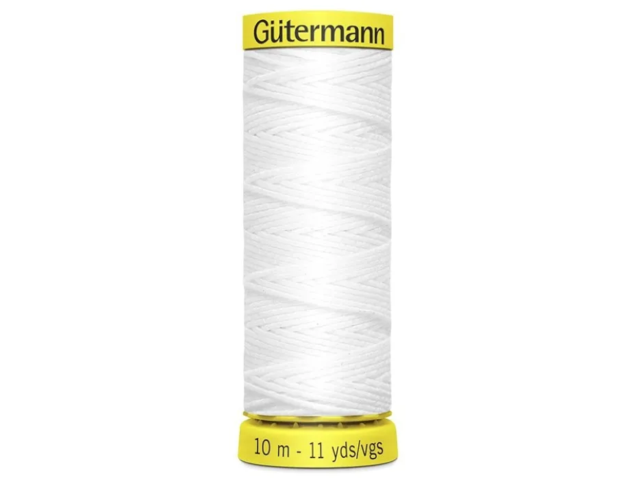 Gütermann Elastic Thread 10m – 5019 Hvit