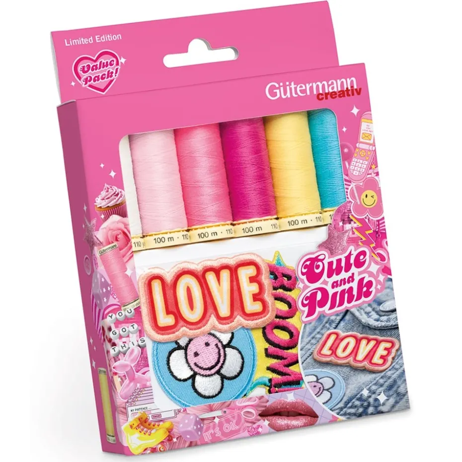Gütermann Sew-all 100m Trådsett Cute and Pink – 6stk Merke