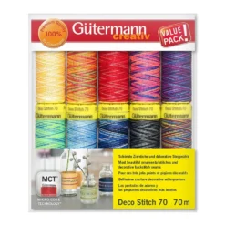 Gütermann Trådsett 702166-3 – Deco Stitch 70 70m 10 stk