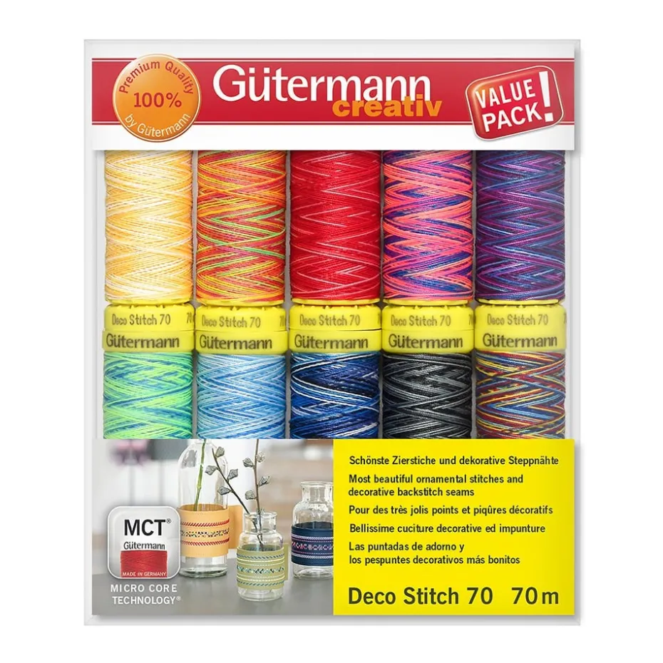 Gütermann Trådsett 702166-3 – Deco Stitch 70 70m 10 stk