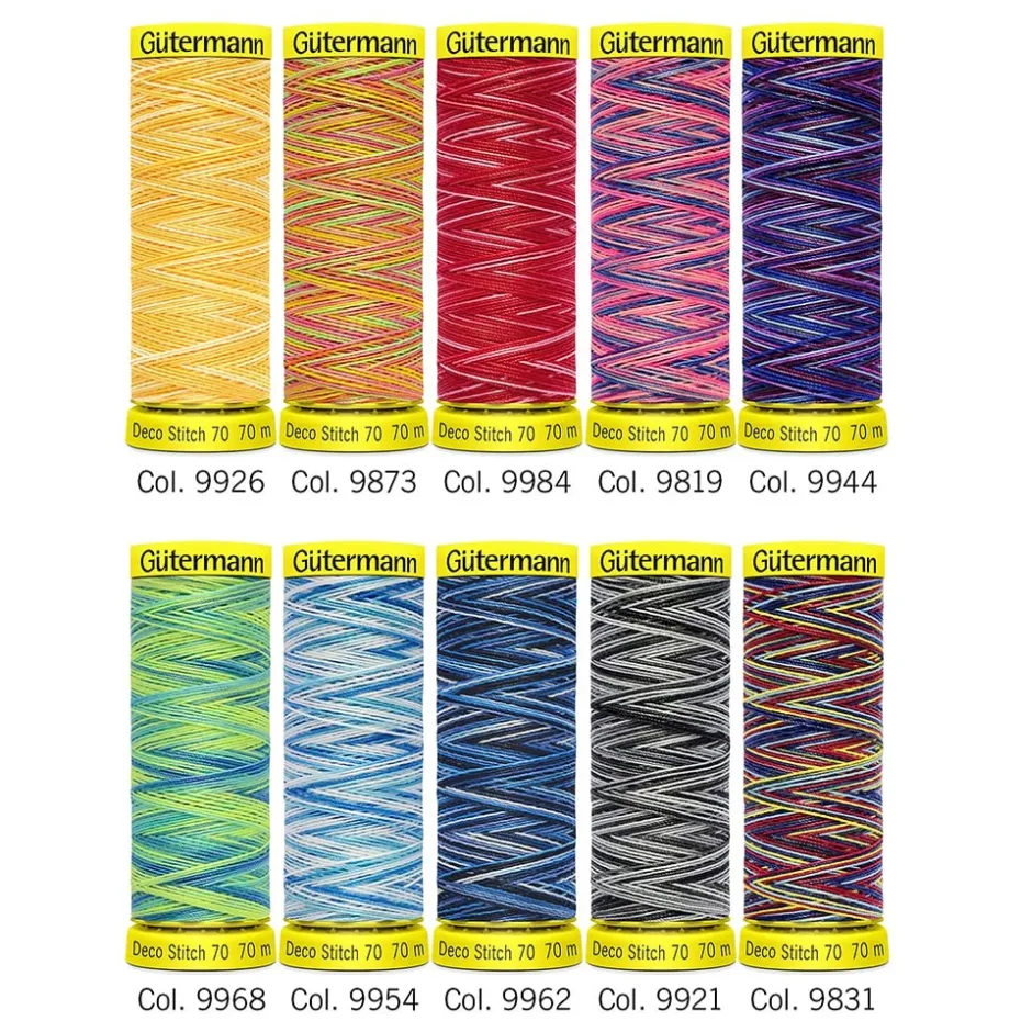 Gütermann Trådsett 702166-3 – Deco Stitch 70 70m 10 stk