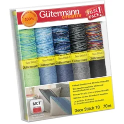 Gütermann Trådsett 702166-2 – Deco Stitch 70 70m 10 stk