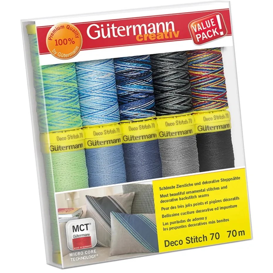 Gütermann Trådsett 702166-2 – Deco Stitch 70 70m 10 stk