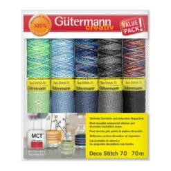 Gütermann Trådsett 702166-2 – Deco Stitch 70 70m 10 stk