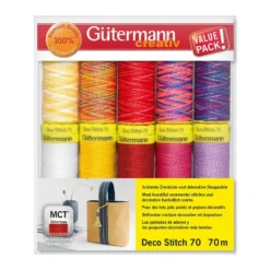 Gütermann Trådsett 702166-1 – Deco Stitch 70 70m 10 stk