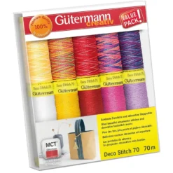 Gütermann Trådsett 702166-1 – Deco Stitch 70 70m 10 stk